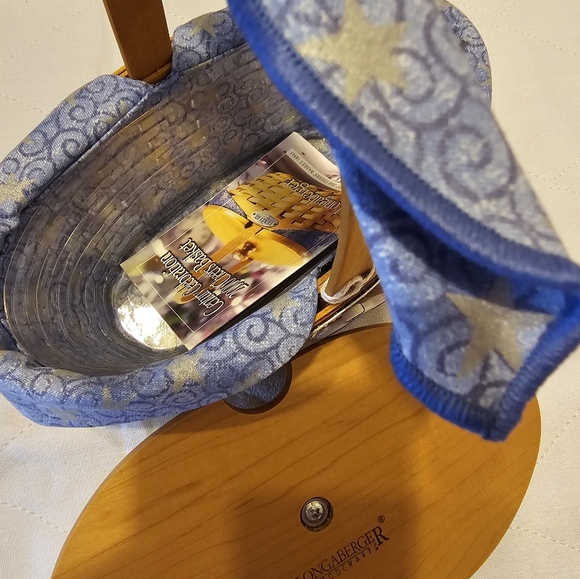 Longaberger Century Celebration 2000 Cheers Basket with Liner Blue Stars & Plast - Picture 4 of 8